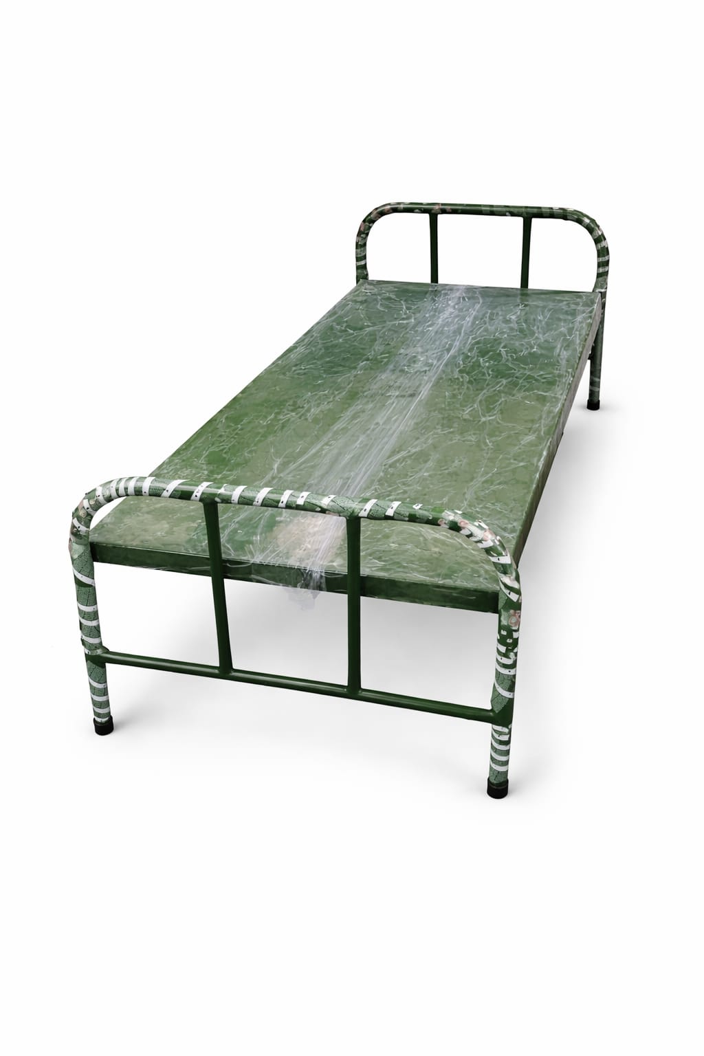 Steel Cot Marble Finish