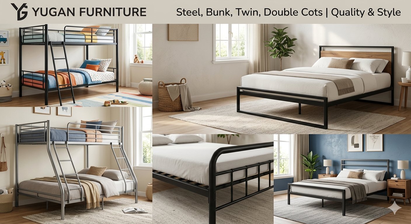 Yugan Furniture – Steel Bunk Twin Double Cots